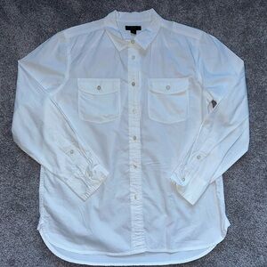 J. Crew Classic White women’s button down blouse small